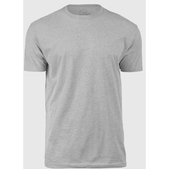 New True Classic Men's Crewneck T-Shirt, Heathered Gray Size 2XL - Picture 1 of 3